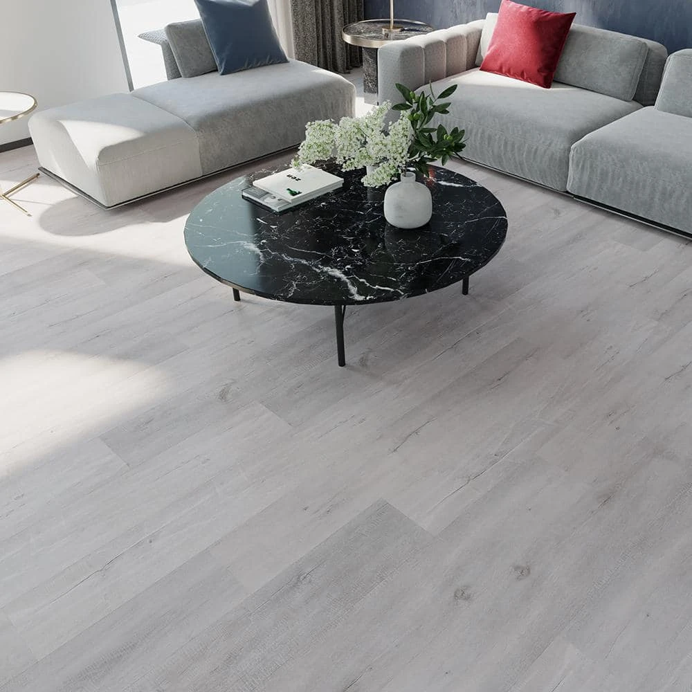 SPC 7-/16 in. W Mont-Orford Gray Oak Waterproof Click-Lock Luxury Vinyl Plank Flooring (28.84 sq. ft./Case) by TrafficMaster 6 SPC 7-/16 in. W Mont-Orford Gray Oak Waterproof Click-Lock Luxury Vinyl Plank Flooring (28.84 sq. ft./Case) by TrafficMaster - Image 4