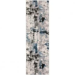 Apollo Grey 2 ft.3 in. x 7 ft.5 in. Abstract Polypropylene Runner Rug by Addison Rugs