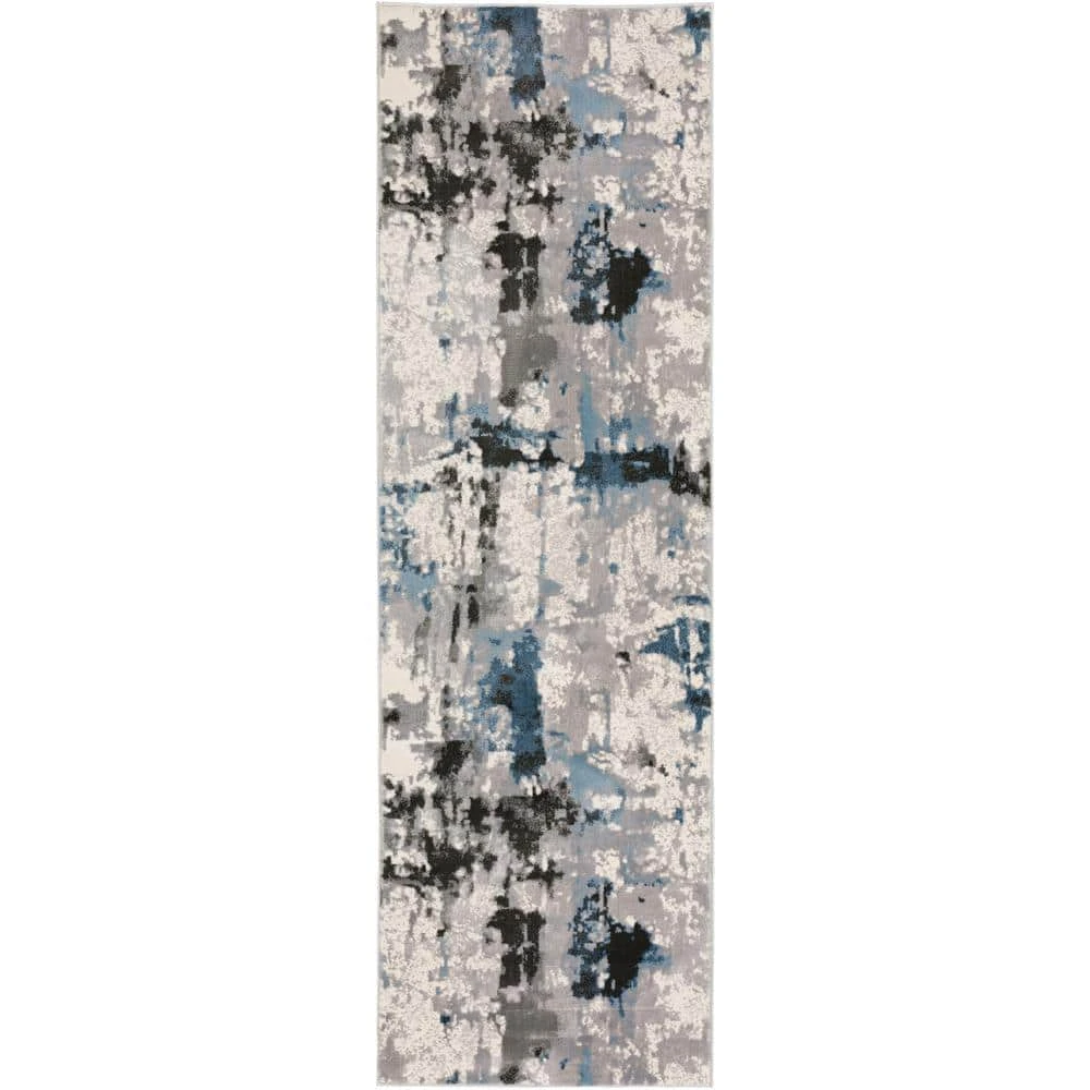 Apollo Grey 2 ft.3 in. x 7 ft.5 in. Abstract Polypropylene Runner Rug by Addison Rugs 3 Apollo Grey 2 ft.3 in. x 7 ft.5 in. Abstract Polypropylene Runner Rug by Addison Rugs