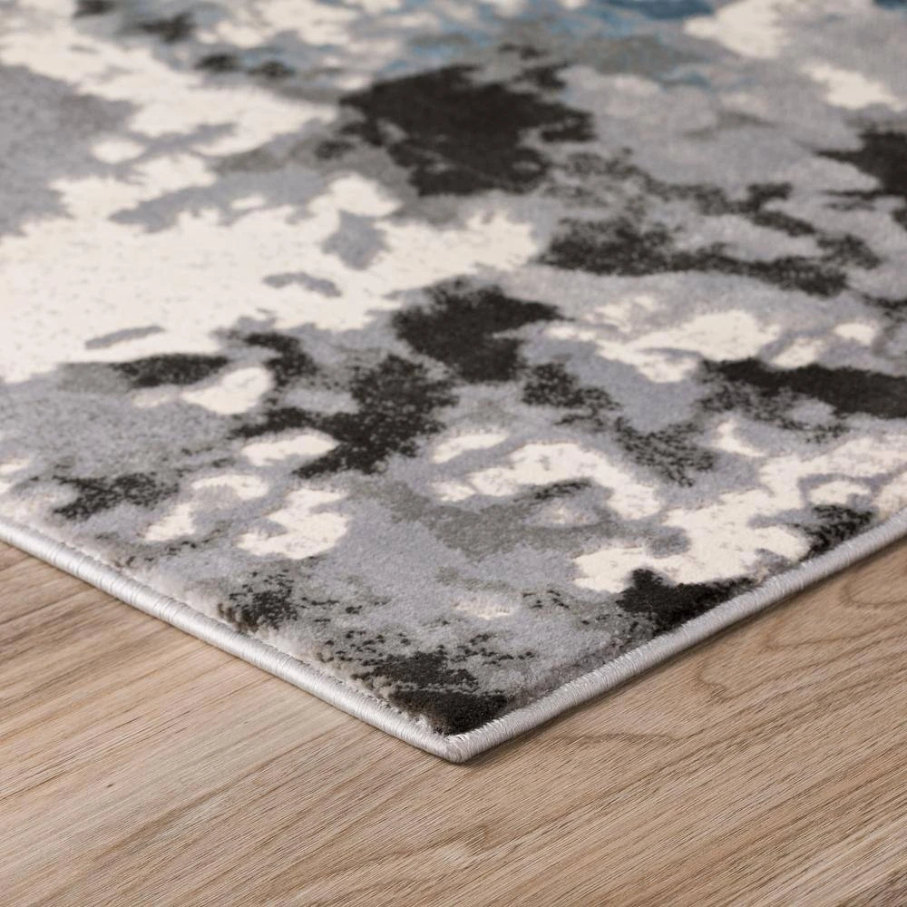 Apollo Grey 2 ft.3 in. x 7 ft.5 in. Abstract Polypropylene Runner Rug by Addison Rugs 4 Apollo Grey 2 ft.3 in. x 7 ft.5 in. Abstract Polypropylene Runner Rug by Addison Rugs - Image 2