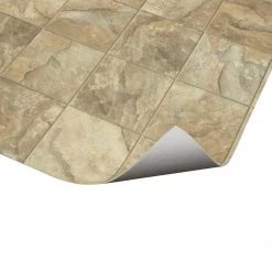 Neutral Square Slate Stone Residential Vinyl Sheet Flooring 12ft. Wide x Cut to Length by TrafficMaster -TrafficMaster Sales neutral slate trafficmaster vinyl sheet flooring u6920 258c990p144 fa 1000