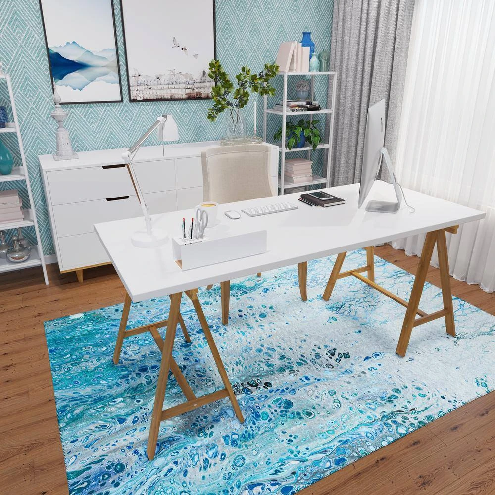 Copeland Ocean 9 ft. x 12 ft. Abstract Area Rug by Addison Rugs 10 Copeland Ocean 9 ft. x 12 ft. Abstract Area Rug by Addison Rugs - Image 8