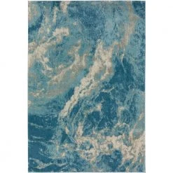 Larkin 1 Ocean 5 ft. 1 in. x 7 ft. 5 in. Area Rug by Addison Rugs