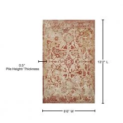 Provincial 4 Paprika 9 ft. 6 x 13 ft. 2 Distressed Persian Area Rug by Addison Rugs -TrafficMaster Sales paprika addison rugs area rugs hdpc4pa10x13 76 1000