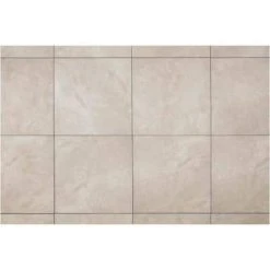Portland Stone Gray 18 in. x 18 in. Glazed Ceramic Floor and Wall Tile (17.44 sq. ft. / case) by TrafficMaster