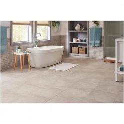 Portland Stone Gray 18 in. x 18 in. Glazed Ceramic Floor and Wall Tile (348.8 sq. ft. / pallet) by TrafficMaster -TrafficMaster Sales portland stone gray trafficmaster ceramic tile ulmk1818pl1pv 76 1000