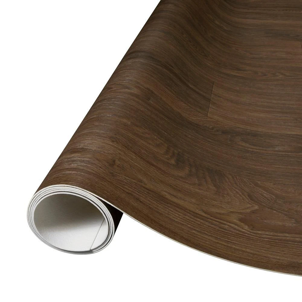 Scorched Walnut Natural Wood Residential Vinyl Sheet Flooring 12ft. Wide x Cut to Length by TrafficMaster 12 Scorched Walnut Natural Wood Residential Vinyl Sheet Flooring 12ft. Wide x Cut to Length by TrafficMaster - Image 10