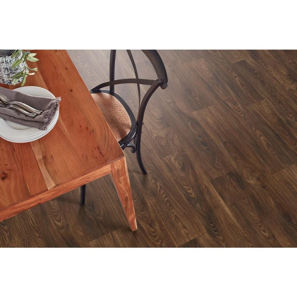 Scorched Walnut Natural Wood Residential Vinyl Sheet Flooring 12ft. Wide x Cut to Length by TrafficMaster 6 Scorched Walnut Natural Wood Residential Vinyl Sheet Flooring 12ft. Wide x Cut to Length by TrafficMaster - Image 4