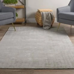 Audrey 1 Silver 9'X13' Solid Hand Loomed Wool and Viscose Indoor by Addison Rugs -TrafficMaster Sales silver addison rugs area rugs hdau1si9x13 31 1000