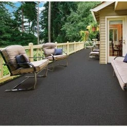 Elevations - Color Sky Grey 12 ft. Indoor/Outdoor Ribbed Texture Carpet by TrafficMaster -TrafficMaster Sales sky grey trafficmaster needlepunch carpet 7pd5n660144h 40 1000