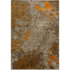 Bach 60 Abstract Tangerine 3 ft. 3 in. x 5 ft. 1 in. Area Rug by Addison Rugs