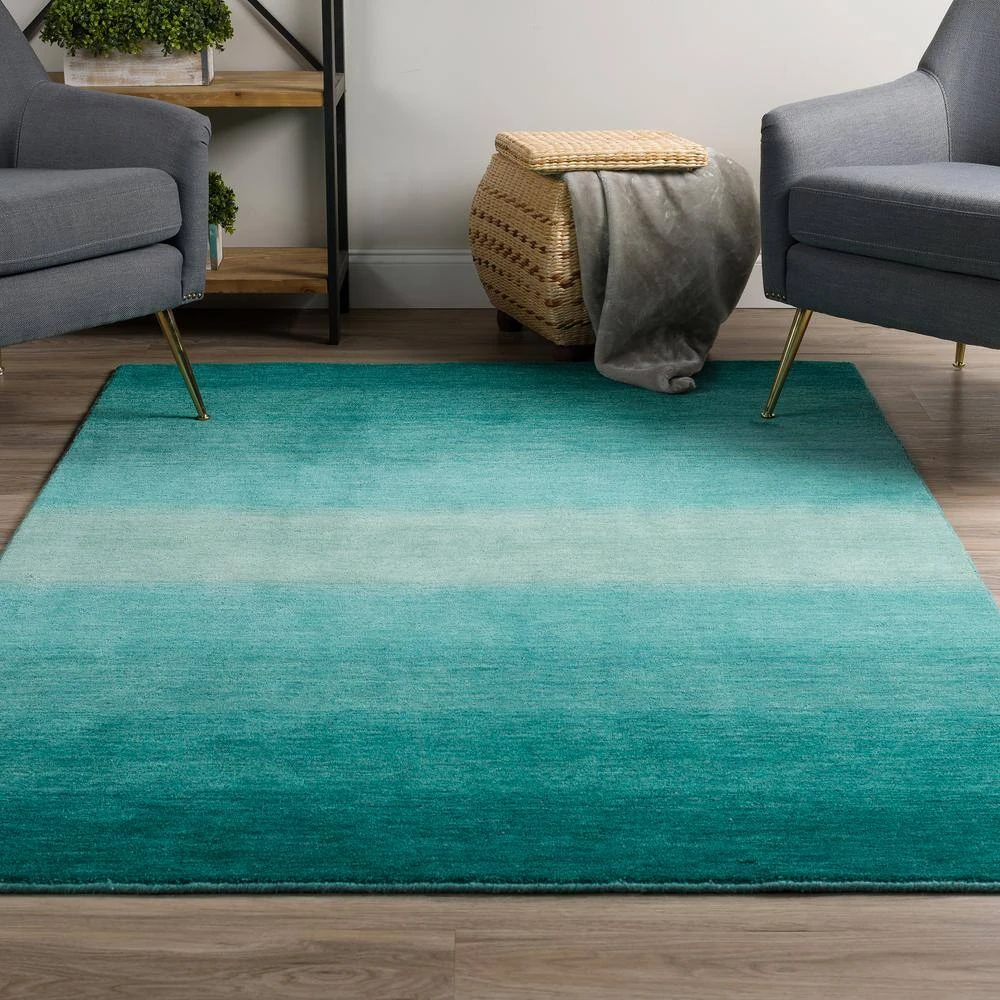 Dunes 1 Teal 5'X7'3" Ombre Wool Indoor by Addison Rugs 9 Dunes 1 Teal 5'X7'3" Ombre Wool Indoor by Addison Rugs - Image 7