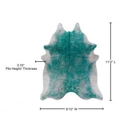 Winston 5 Teal 8 ft. 10 in. x 11 ft. Faux Hyde Area Rug by Addison Rugs -TrafficMaster Sales teal addison rugs area rugs hdwn5te9x11 76 1000