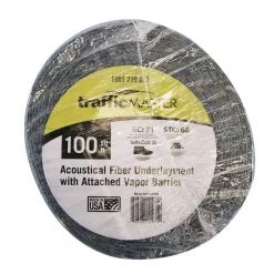 100 sq. ft. 3 ft. x 33.34 ft. x 1/8 in. Acoustical Underlayment with Attached Vapor Barrier for Laminate Flooring by TrafficMaster -TrafficMaster Sales trafficmaster underlayment qw100n1hd 1d 1000