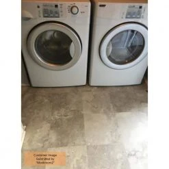 Travertine Grey Stone Residential Vinyl Sheet Flooring 12ft. Wide x Cut to Length by TrafficMaster -TrafficMaster Sales travertine grey stone trafficmaster vinyl sheet flooring u9880 407c992p144 40 1000