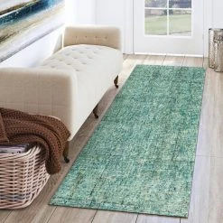 Zen 5 Turquoise 2 ft. 3 in. x 7 ft. 6 in. Runner Rug by Addison Rugs -TrafficMaster Sales turquoise addison rugs area rugs hdze5tu2x8 31 1000