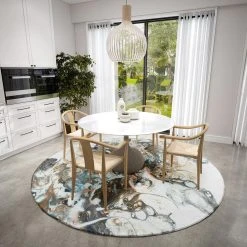 Copeland Volcano 8 ft. x 8 ft. Round Abstract Area Rug by Addison Rugs -TrafficMaster Sales volcano addison rugs area rugs hdkc11vl8ro 31 1000