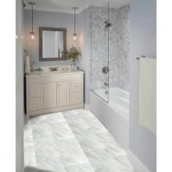 Strata 12 in. x 24 in. Matte Ceramic Stone Look Floor and Wall Tile (16 sq. ft./Case) by TrafficMaster -TrafficMaster Sales white trafficmaster ceramic tile nhdstr1224 40 1000